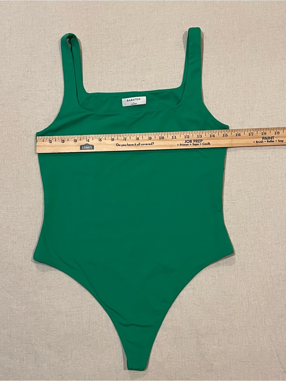 Aritzia Babaton Contour Bodysuit Square Neck Green Size Large - Picture 4 of 8
